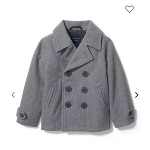 Janie and Jack grey peacoat size 3-4 boys